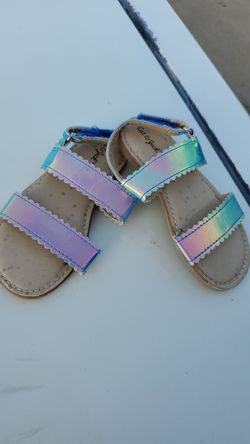 Girls holographic sandals