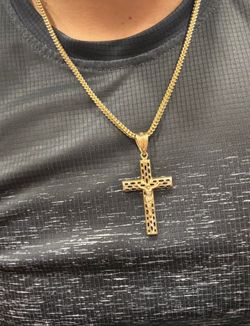 10k Gold chain with Cross