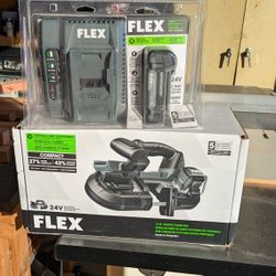 Flex compact 24-volt 2.5 inch portable band saw kit