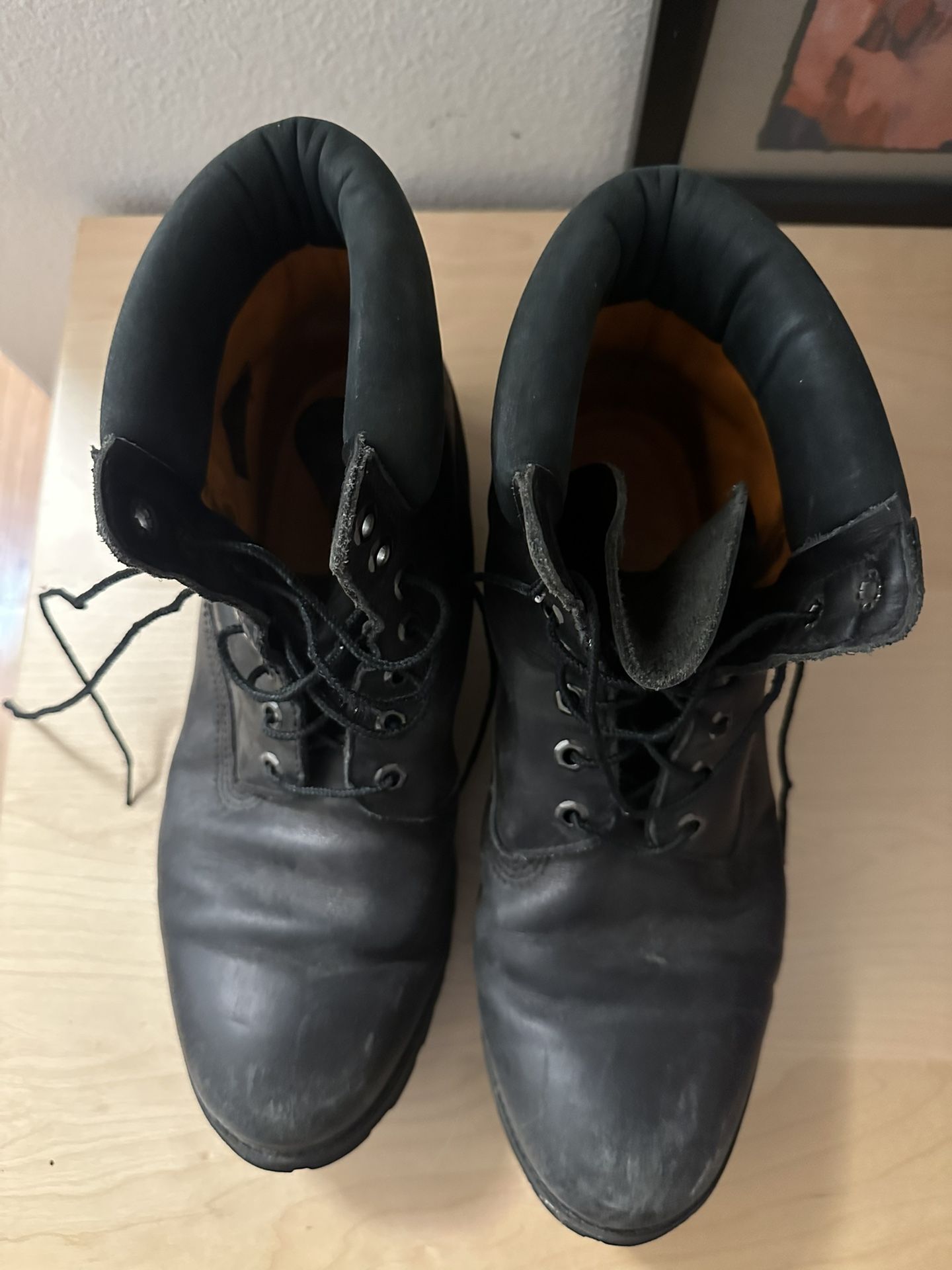 Black Timberland Boots Size 12M