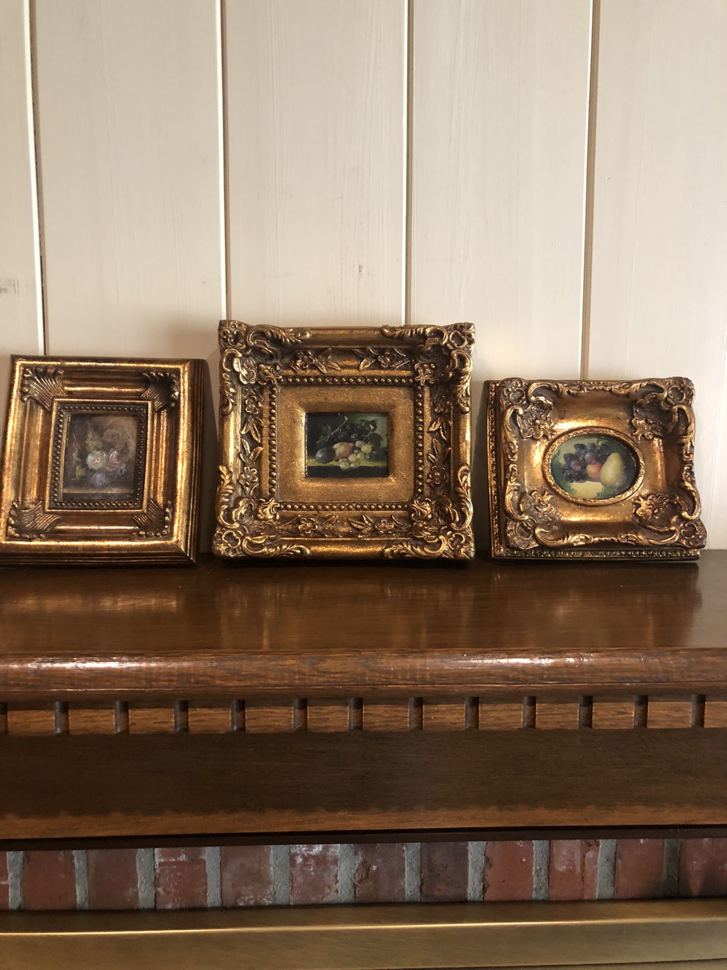 Three small oil paintings