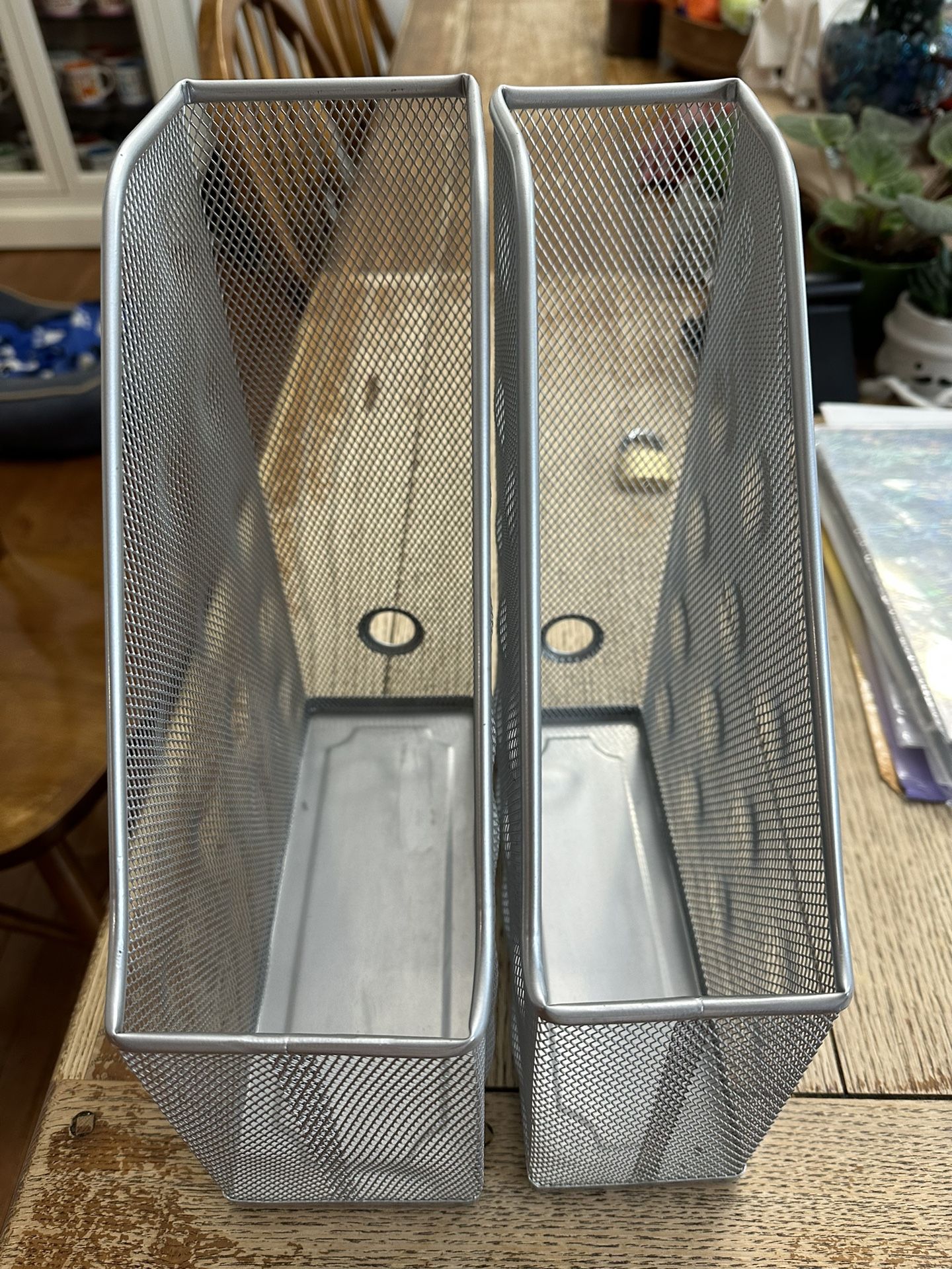 (2) IKEA Metal Mesh Magazine Holder