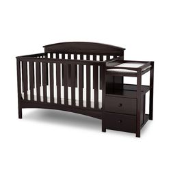 Crib with changing table 