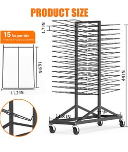 Paint Drying Rack 30-Tier Heavy-Duty Steel Drying Painting Rack for Cabinet Doors