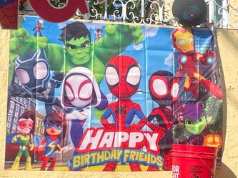 Spidey birthday banner