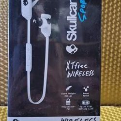 Skullcandy Bluetooth wireless headset earphones earbuds headphones listen to music and answer calls use with any phone or device