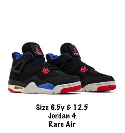 Jordan 4 Rare Air Size 6.5y & 12.5 