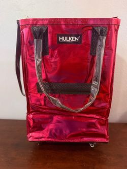 HULKEN Small Cosmic Red Rolling Tote Bag – Brand New