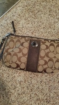 Coach Signature Wristlet