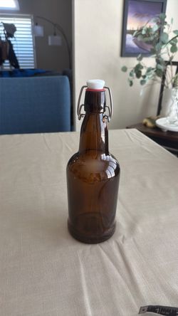 Amber Glass Swing Top Bottle