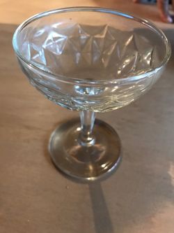 One dozen crystal Champagne glass