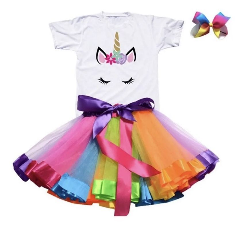 Unicorn 5T Party dress Tutu Multicolored