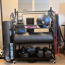 Home Gym Rack Workout Equipment Organizer