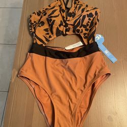 Brand New Cheetah Print Bathing Suit 