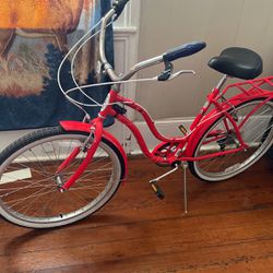 Red Schwinn Radio Flyer Bike