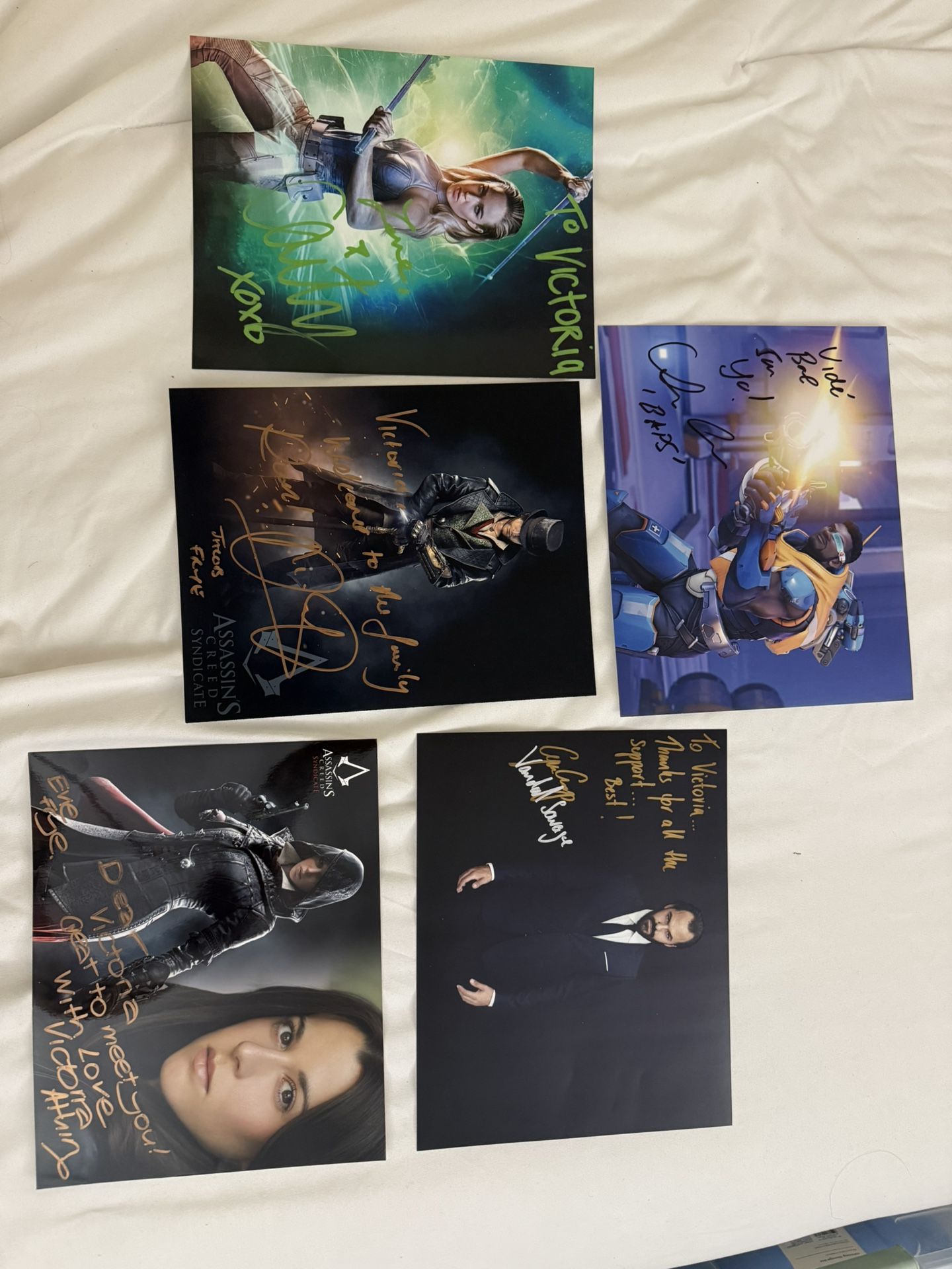 Authentic Autographed Posters – DC, Assassin’s Creed, Overwatch (Best Offer)