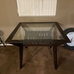 Dining table with with six chairs