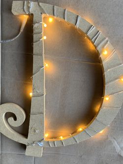 Light up wooden letters