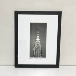 Framed And Signed Chrysler Building New York City Black And White Photograph Decor