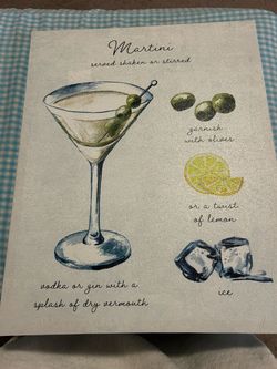 Martini Canvas Wall Decor