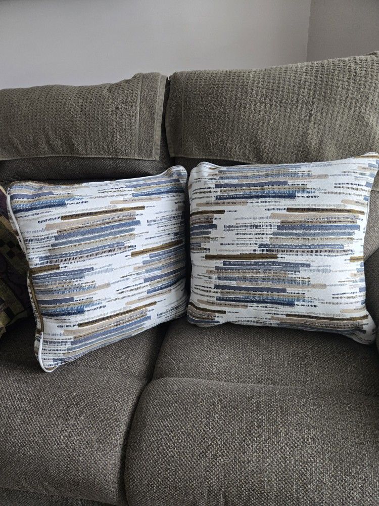 2 Brand New 19 Inch Sofa Pillows