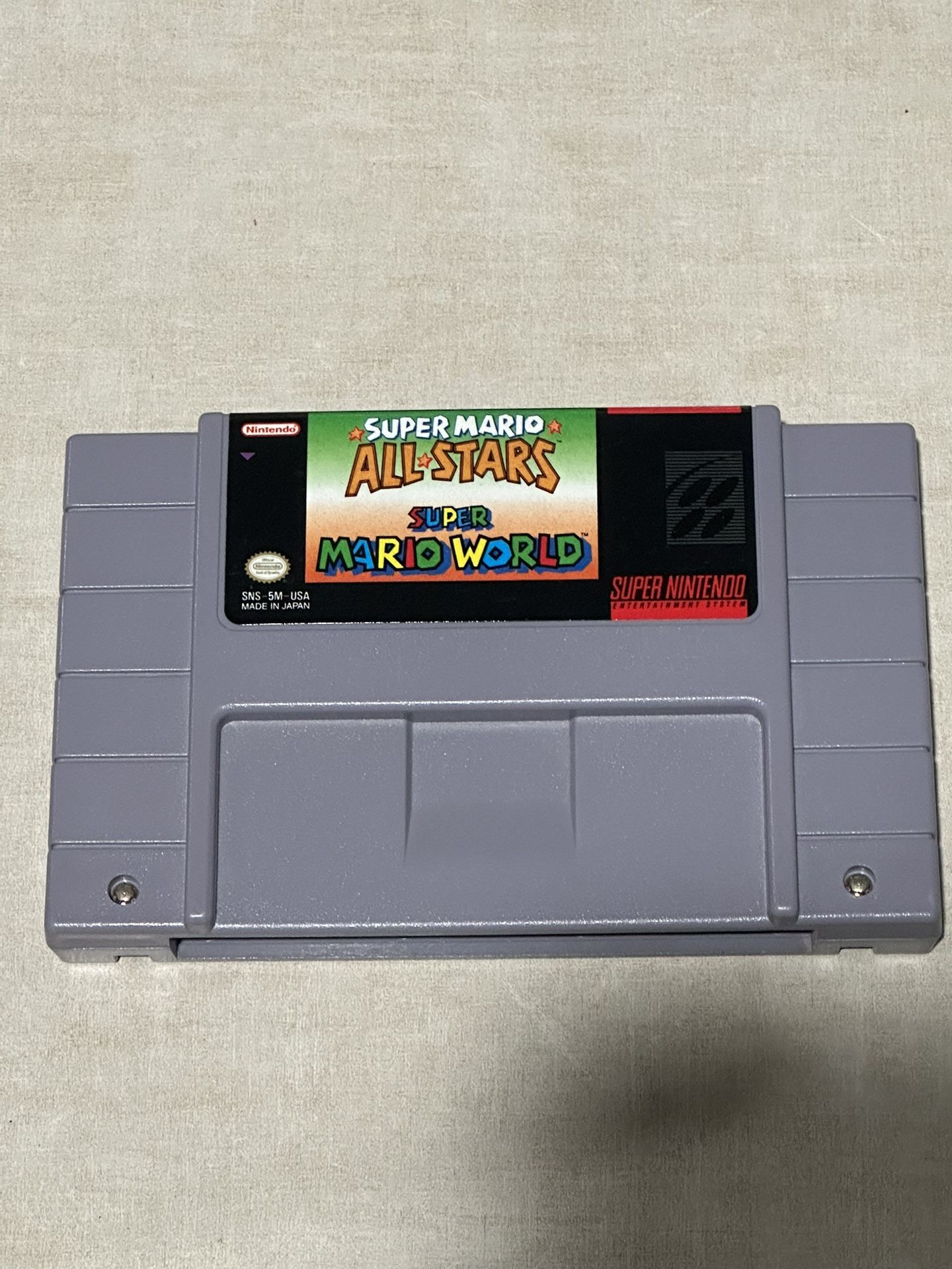 Super Mario All Stars + Super Mario World SNES Cartridge
