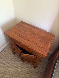 Real wood nightstand