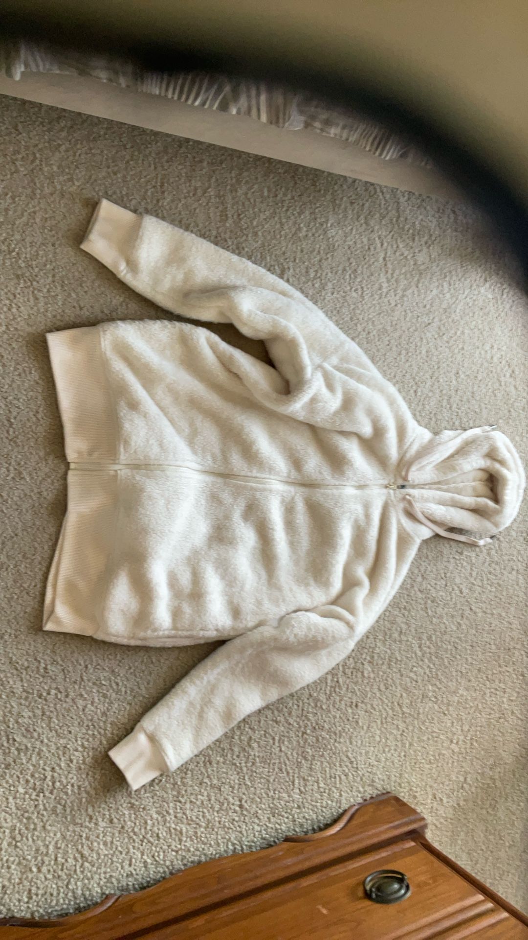 Off White Zip Up Hoodie Jacket