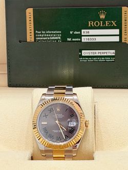 2013 Rolex Preowned 41mm DateJust-II Wimbledon-W/Card