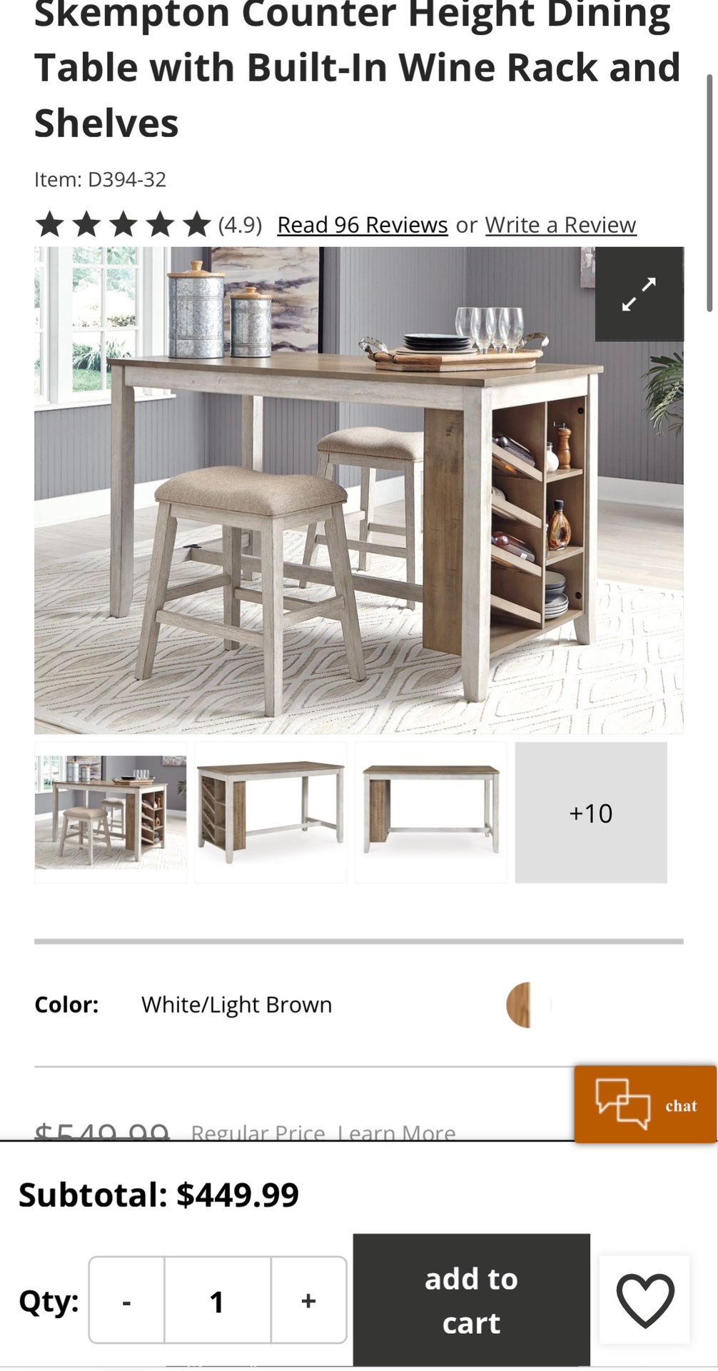 Rustic Counter Height Table - NEW