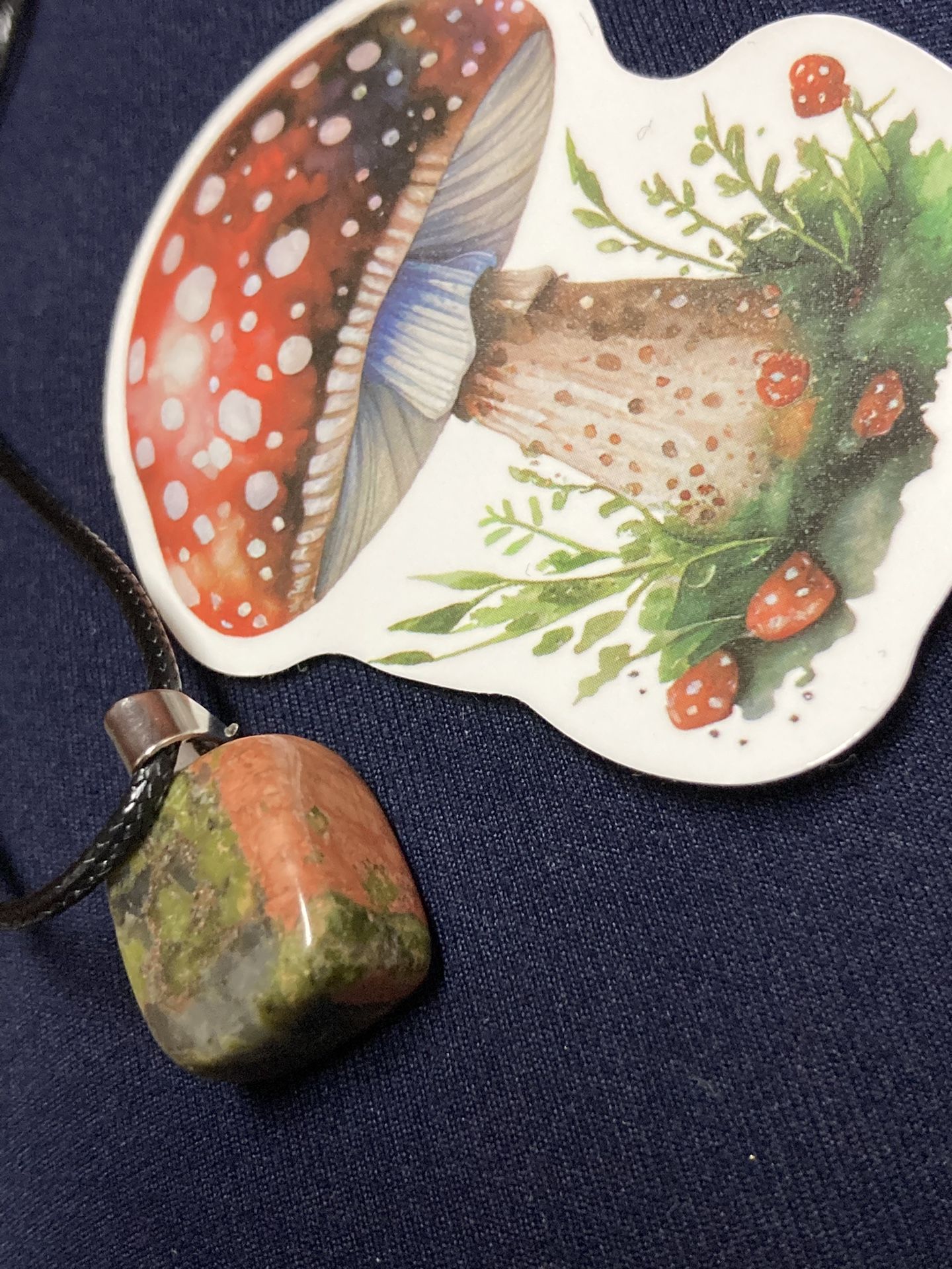 Unakite Hand Crafted Crystal Stone Necklace