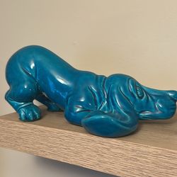 Ceramic Hound Dog Statue Set 