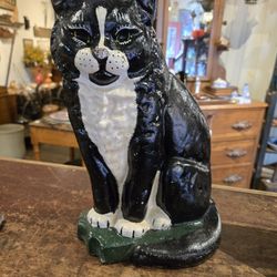 Cast Iron Hubley Cat Door Stop