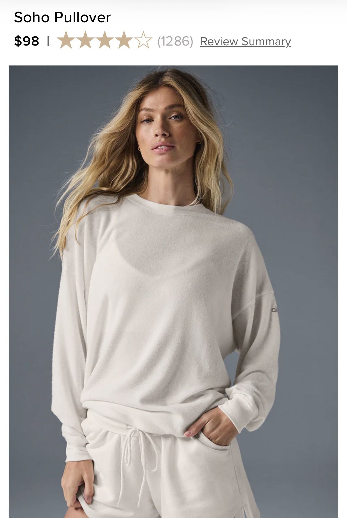 New ALO sweater XS White