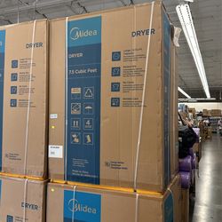 NIB Midea 7.5 Cuft Electric Dryer - Save more than 50% Off