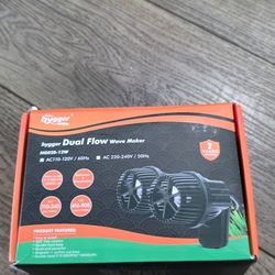 Hygger 4200GPH Double Head Aquarium Circulation Pump, Quiet 12W Aquarium Wave Maker, with Strong Magnetic Suction Base, 360Adjustable Power Head, for 