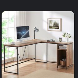 Wood L Shaped Desk For Sale!