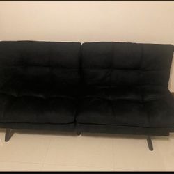 Black Microfiber Futon - Adjustable
