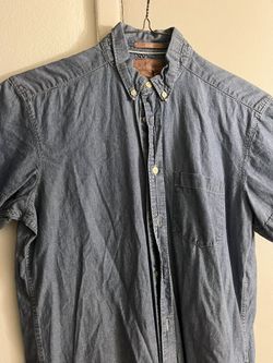 H&M Blue Button Up Shirt Classic Dress