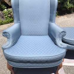 Broyhill Vintage Clayton Marcus Queen Anne Style Wingback Chair