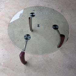 Glass side living room table