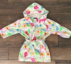 Nautica Girls Kids Hooded Floral Terry Robe 7–8