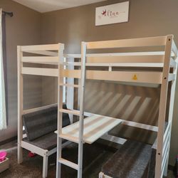 Bunk/Loft Style Bed w/ bottom desk conversion