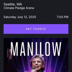 A Pair Of Barry Manilow Club Seats At Climate Pledge Arena  7-12