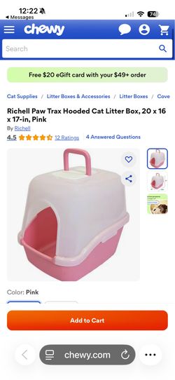 Pink litter box brand new