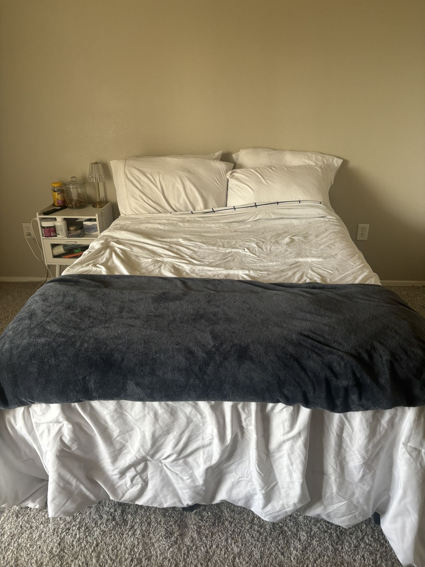 FULL SIZE BED - mattress and platform frame