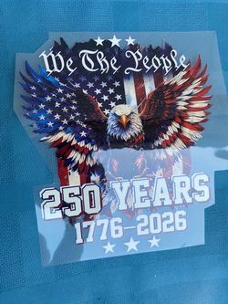 We The People 250 Years USA Eagle Stickers 6 pcs