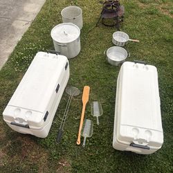 All-U- Need - Crab boil & Catfish Fry equipment and two large ice chest$60