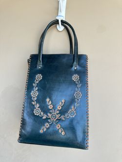 genuine leather tote emerald green