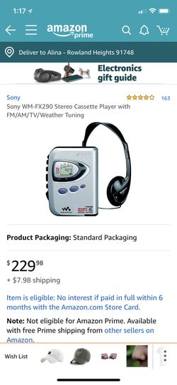 Sony Stereo Casette Am/Fm Walkman